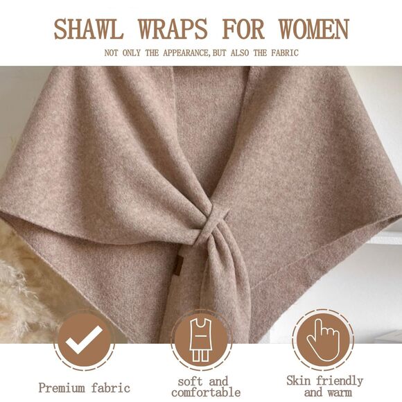 Pashmina Shawls Wraps Women Triangle Sweater Scarf Warm Wool Blend 5154